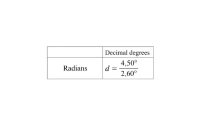 Conversion de Radians en Degrés Décimaux
