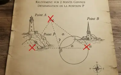 Calcul de relèvement sur 2 points connus